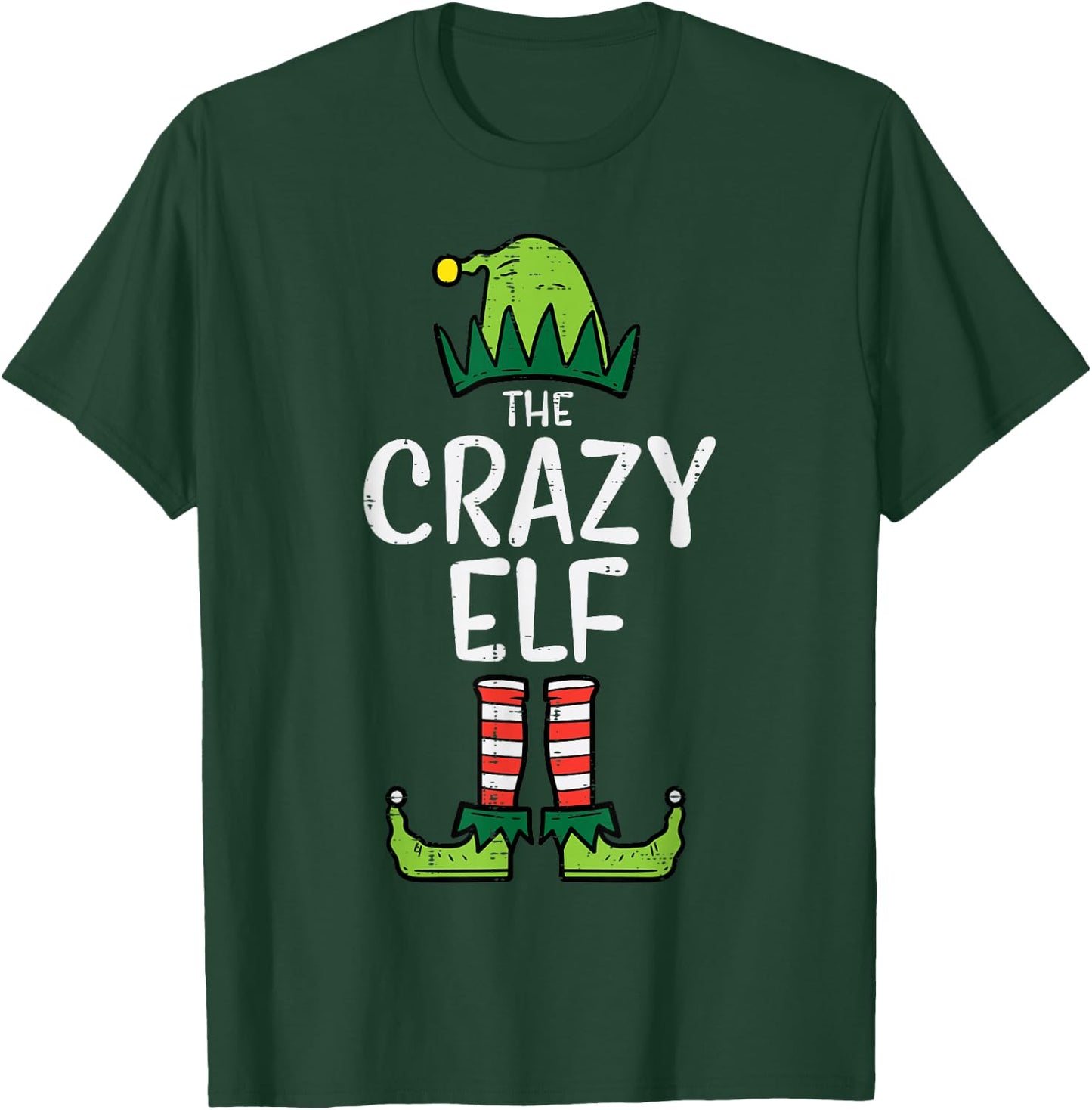 Crazy Elf Xmas PJs Matching Christmas Pajamas For Family T-Shirt - T-Shirt | Forest