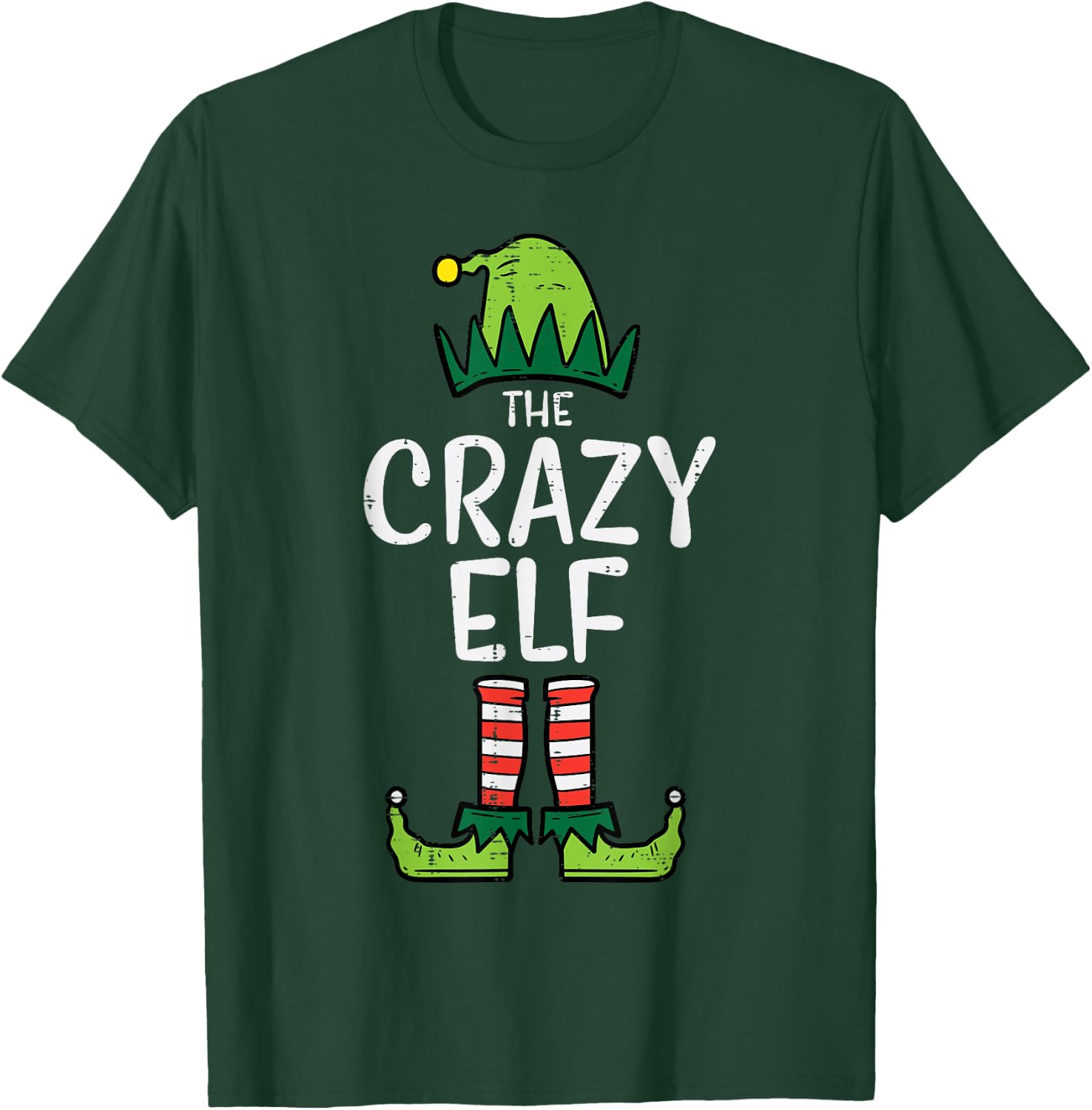 Crazy Elf Xmas PJs Matching Christmas Pajamas For Family T-Shirt - T-Shirt | Forest
