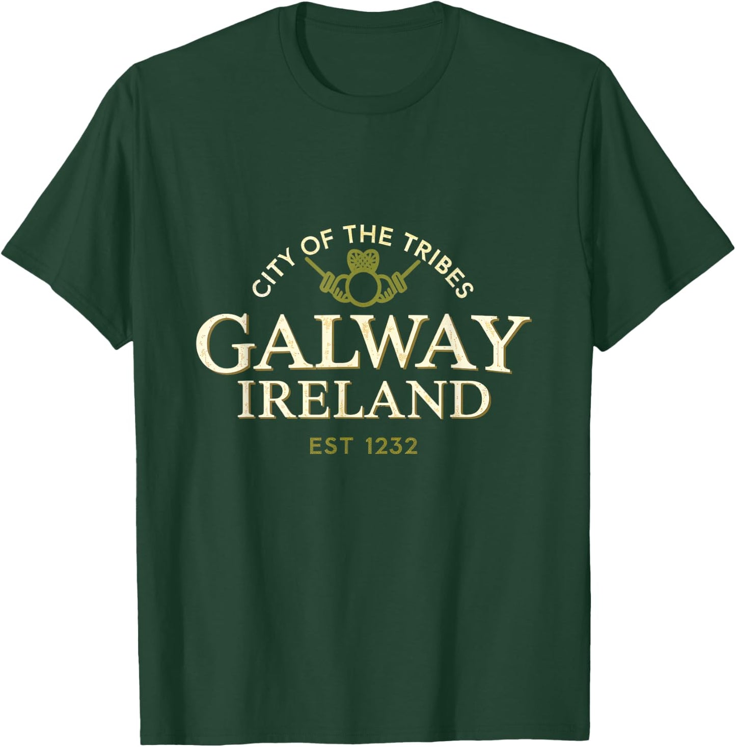 Galway Ireland City of the Tribes Vintage Design T-Shirt - T-Shirt | Forest