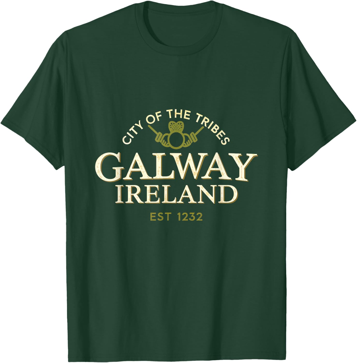 Galway Ireland City of the Tribes Vintage Design T-Shirt - T-Shirt | Forest