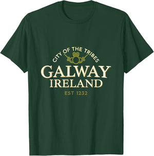 Galway Ireland City of the Tribes Vintage Design T-Shirt - T-Shirt | Forest