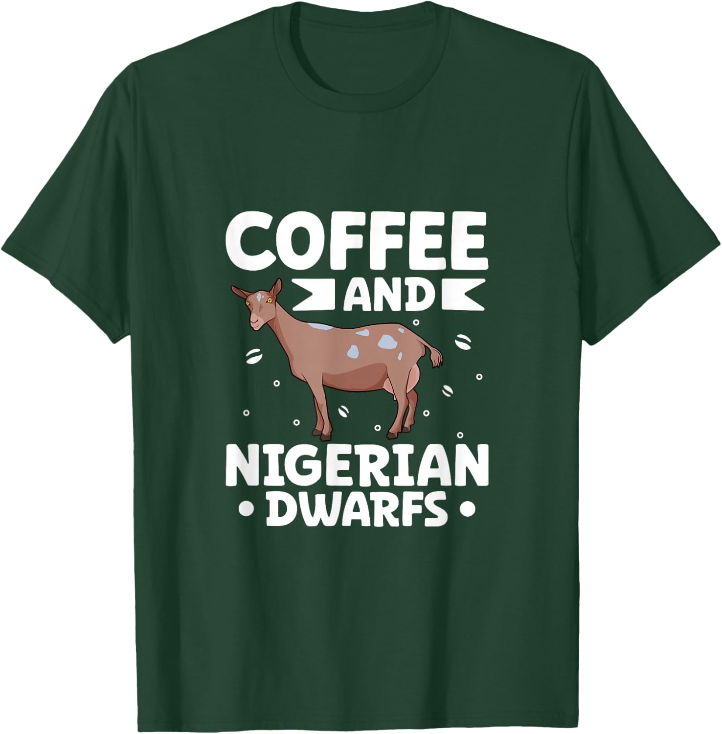 Coffee and Nigerian Dwarf goat T-Shirt - T-Shirt | Forest