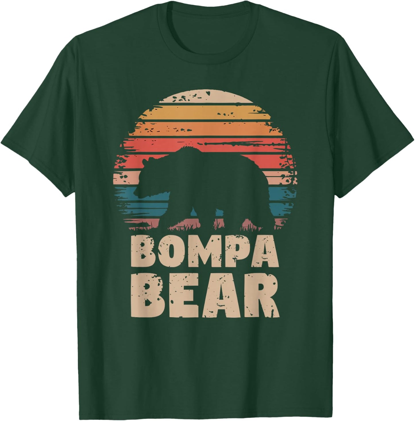 Bompa Bear Vintage Retro Funny Father's Day T-Shirt - T-Shirt | Forest