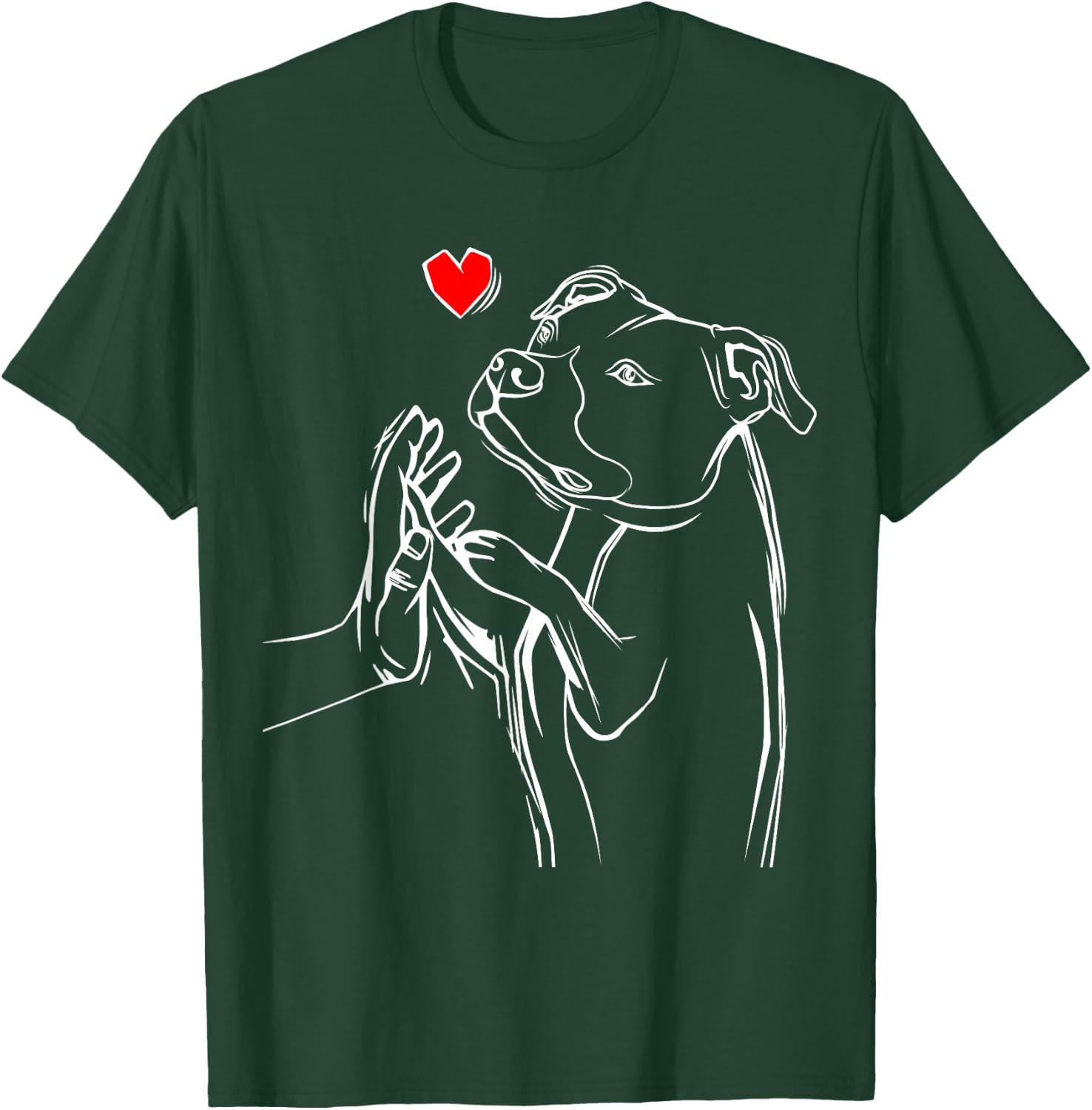 American Staffordshire Terrier Dog Amstaff T-Shirt - T-Shirt | Forest