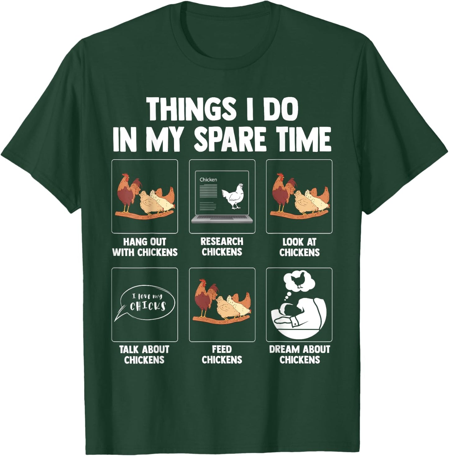 Funny Chicken Apparel For chicken lovers Men & Women T-Shirt - T-Shirt | Forest