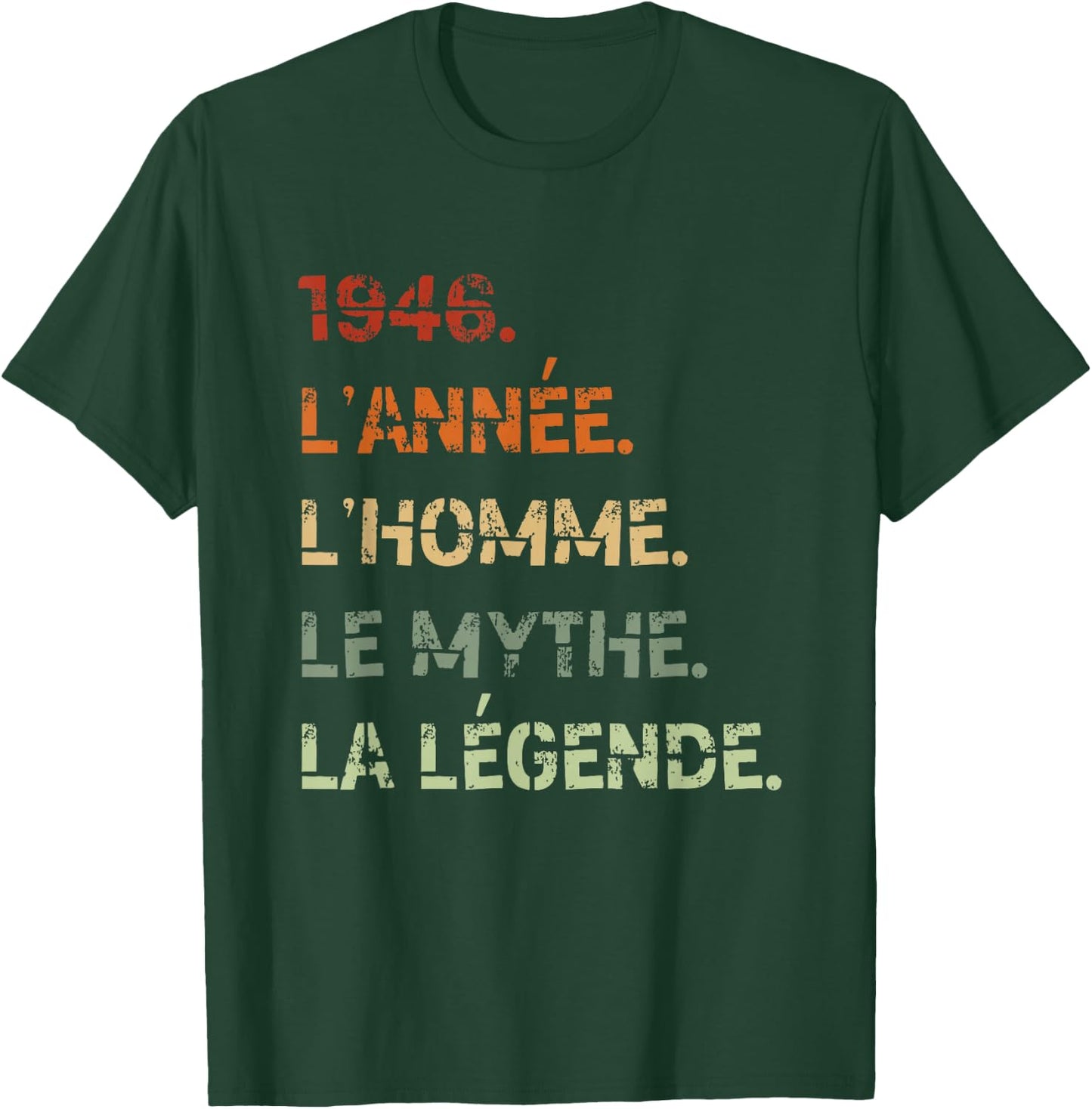 1946 Year Man Myth Legend Birthday Vintage 1946 T-Shirt - T-Shirt | Forest
