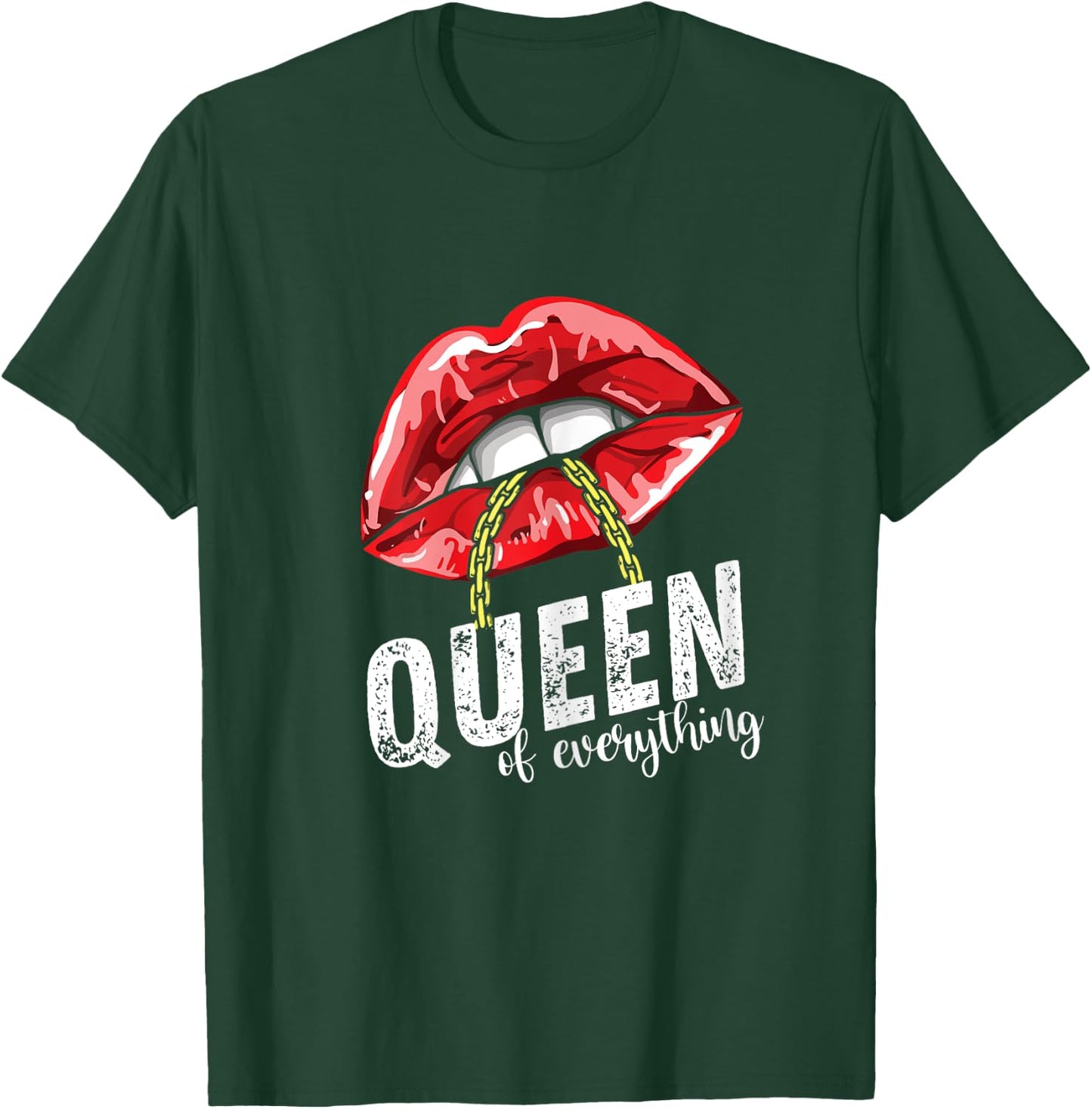 Queen Of Everything Sexy Damen-Lippen, Rot T-Shirt - T-Shirt | Forest