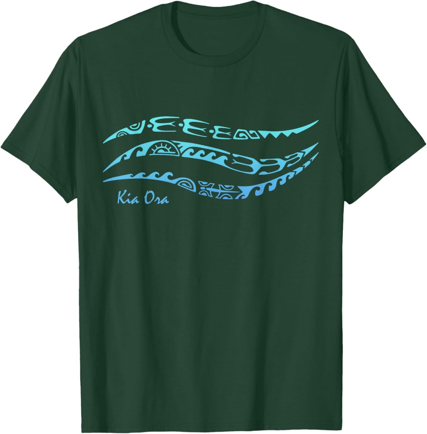 Symbol Muster Wellen Kultur Maori Tribal Neuseeland T-Shirt - T-Shirt | Forest