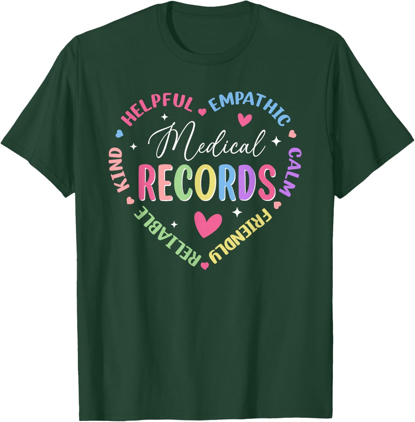 Medical Records Appreciation Circle Medical Records Director T-Shirt - T-Shirt | Forest