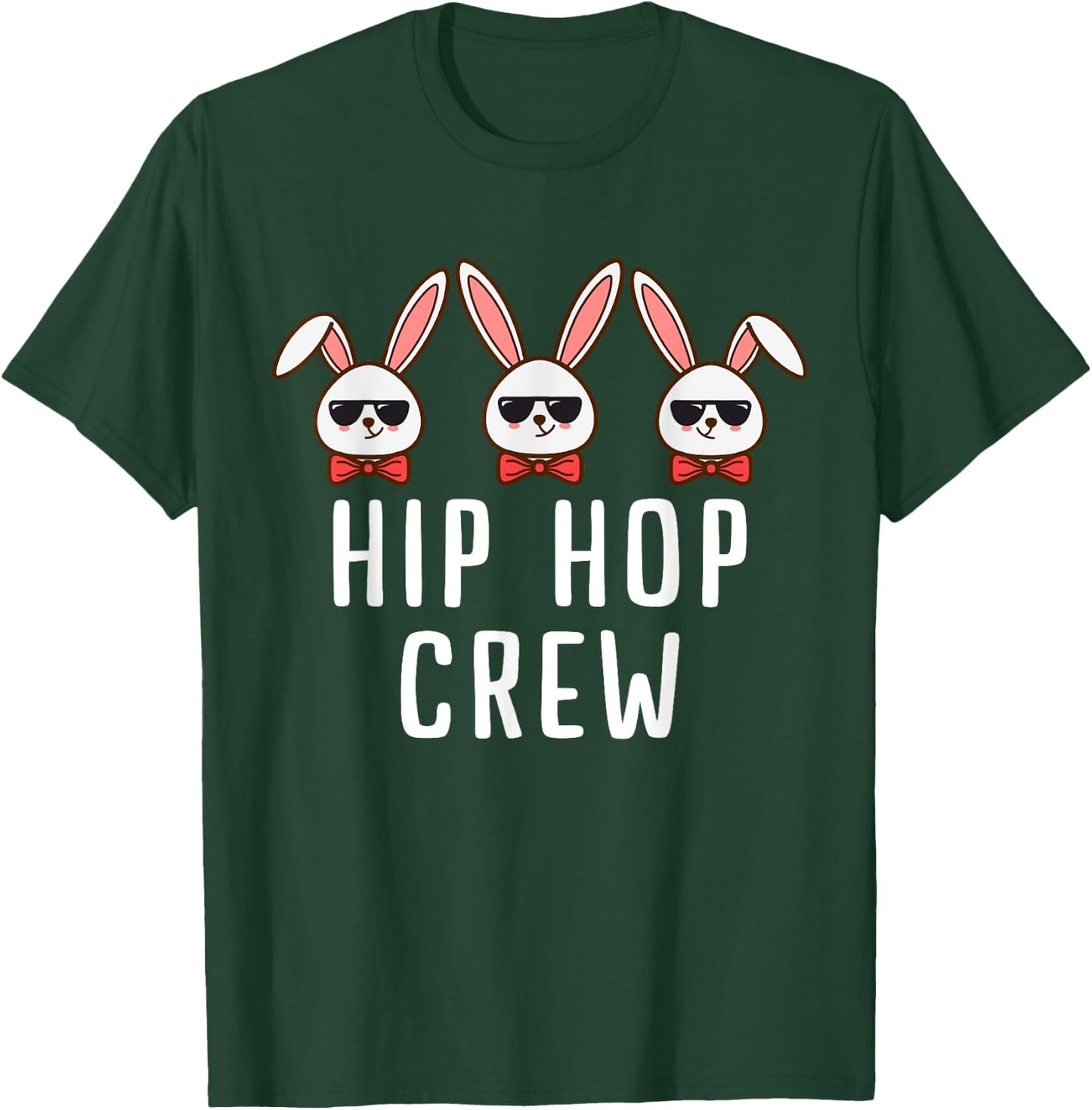 Cool Hip Hop Bunny Crew Easter Egg Gift Men & Women T-Shirt - T-Shirt | Forest