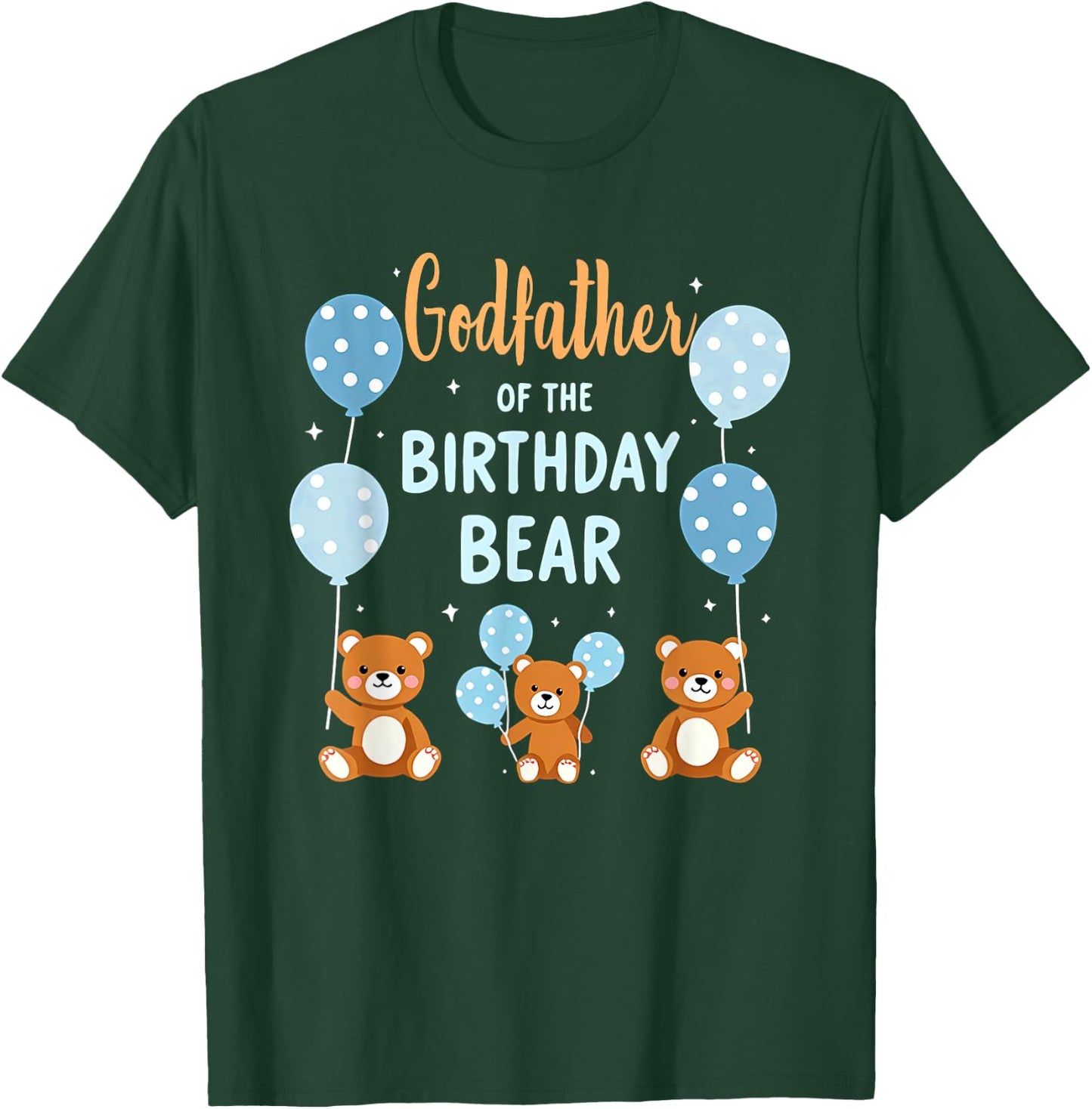 Birthday Bear Daddy Godfather Of The Birthday Boy T-Shirt - T-Shirt | Forest