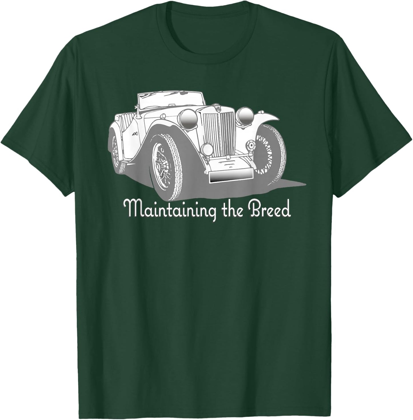 Classic MG TC Roadster T-Shirt - T-Shirt | Forest