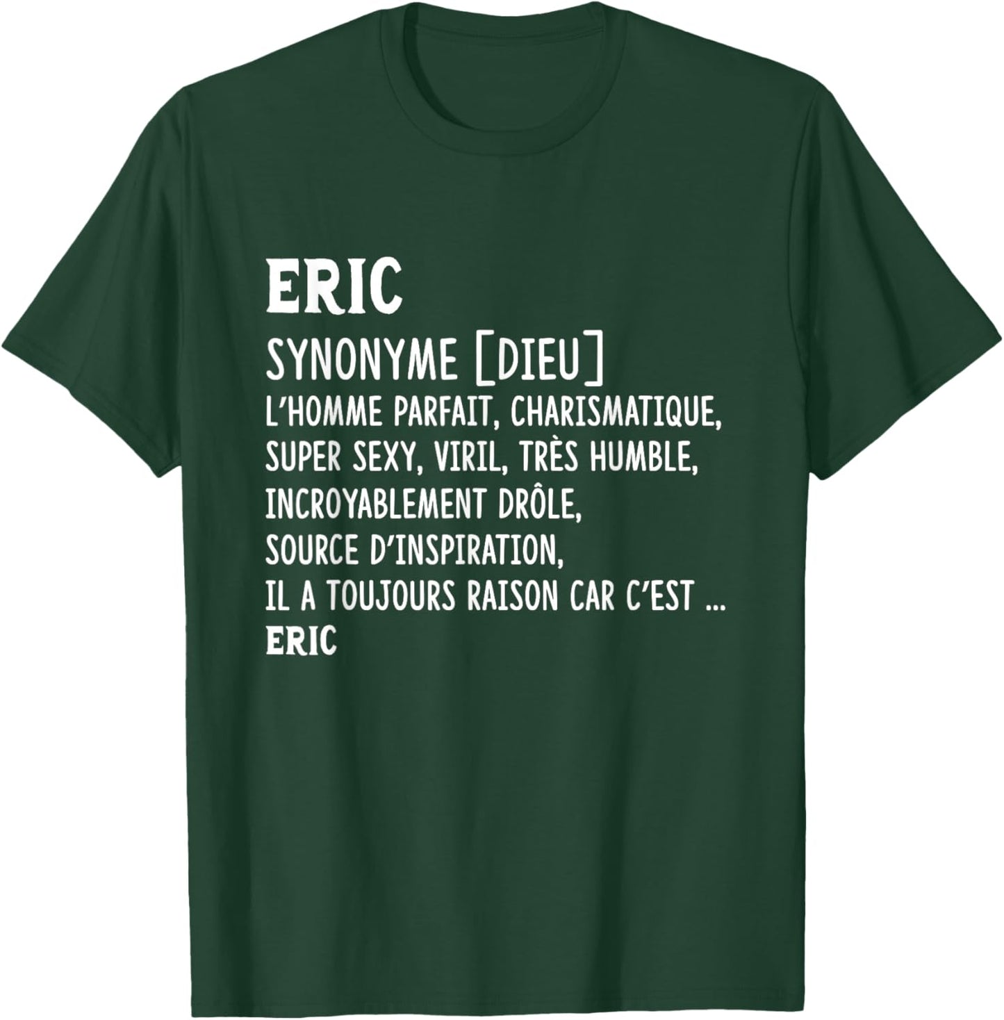 Man Humor Name Custom Eric Definition , Black, S T-Shirt - T-Shirt | Forest