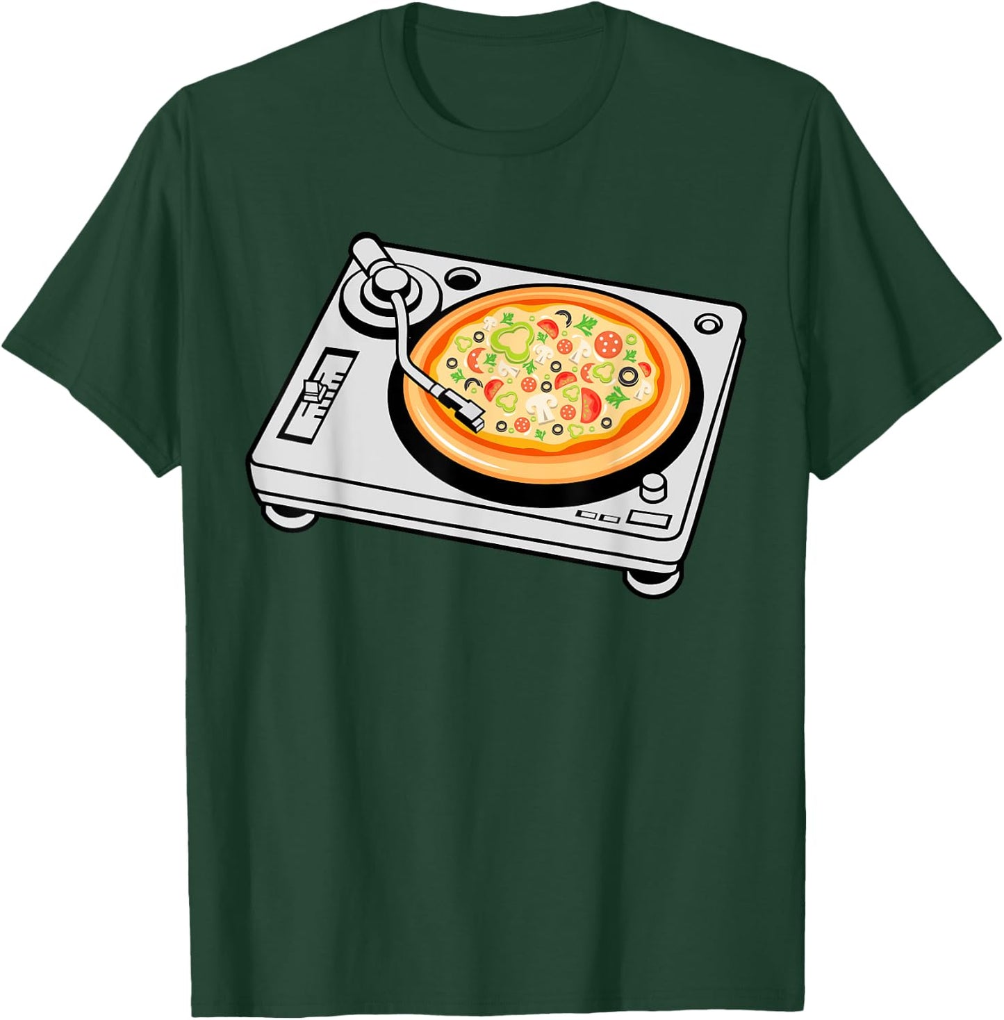 Pizza DJ Disc Jockey T-Shirt - T-Shirt | Forest