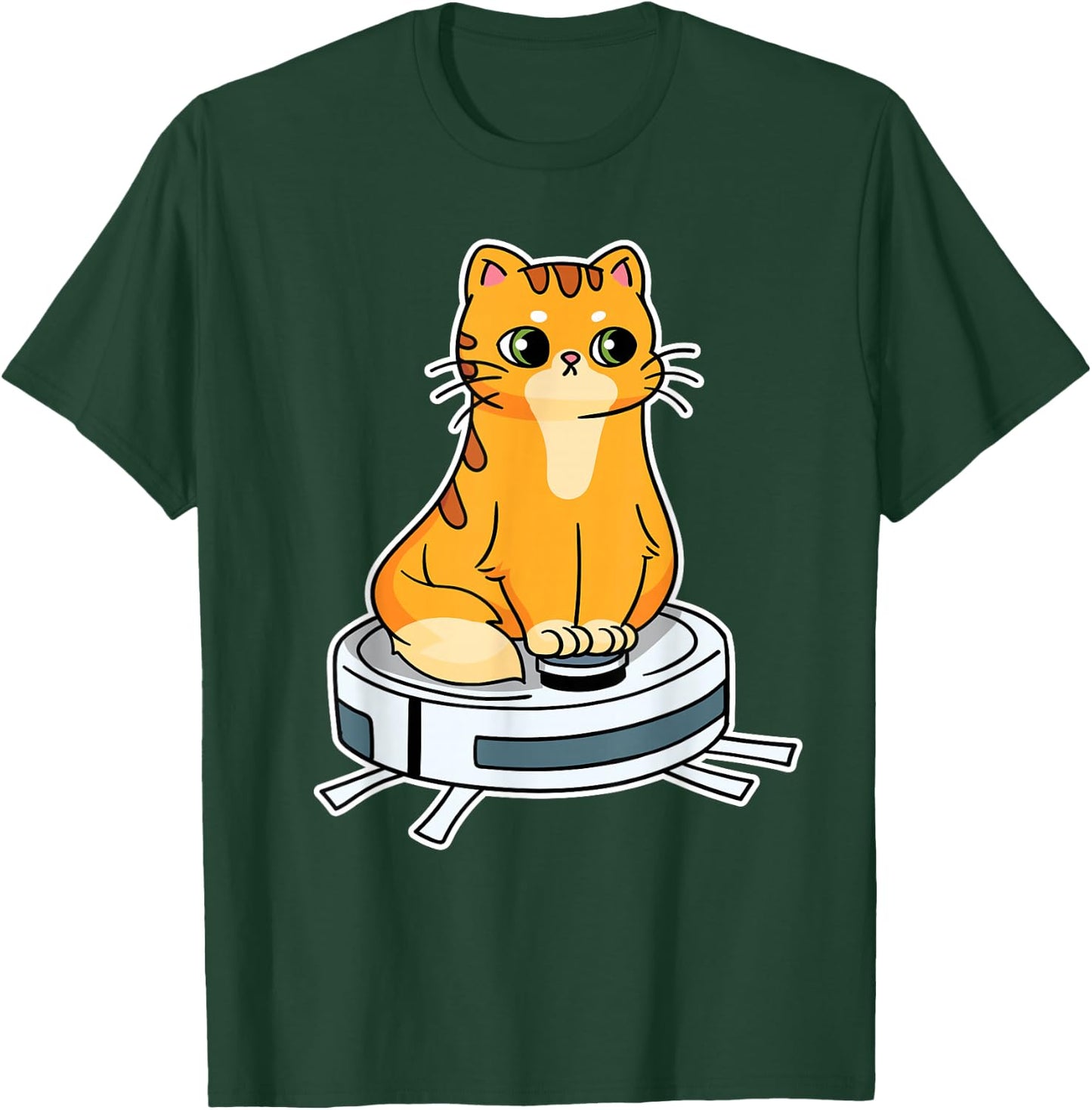 Robot Vacuum Cleaner Cat Kitten I Robot Vacuum Cleaner Robot , black T-Shirt - T-Shirt | Forest