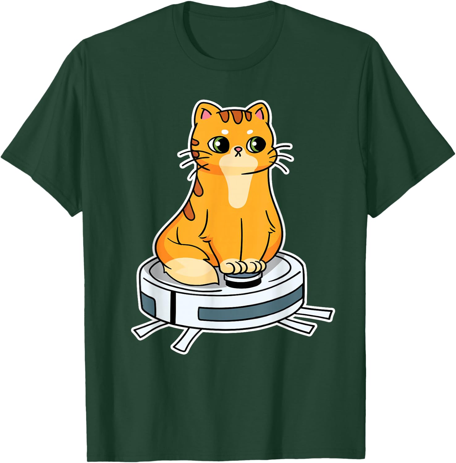 Robot Vacuum Cleaner Cat Kitten I Robot Vacuum Cleaner Robot , black T-Shirt - T-Shirt | Forest