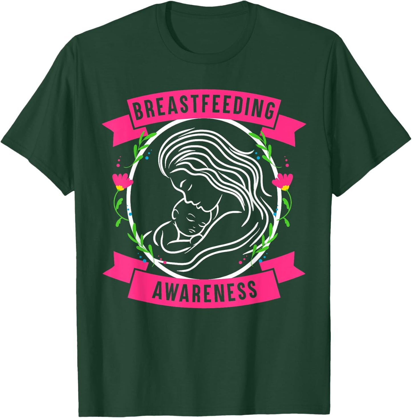 Breastfeeding Awareness Saving Breast Milk Lactation Mom T-Shirt - T-Shirt | Forest