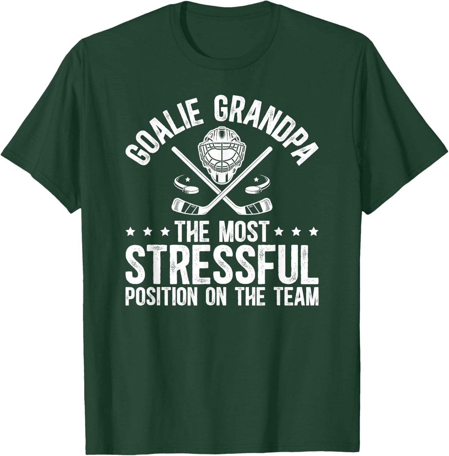 Funny Hockey Goalie Grandpa Of A Hockey Keeper Grandfather T-Shirt - T-Shirt | Forest