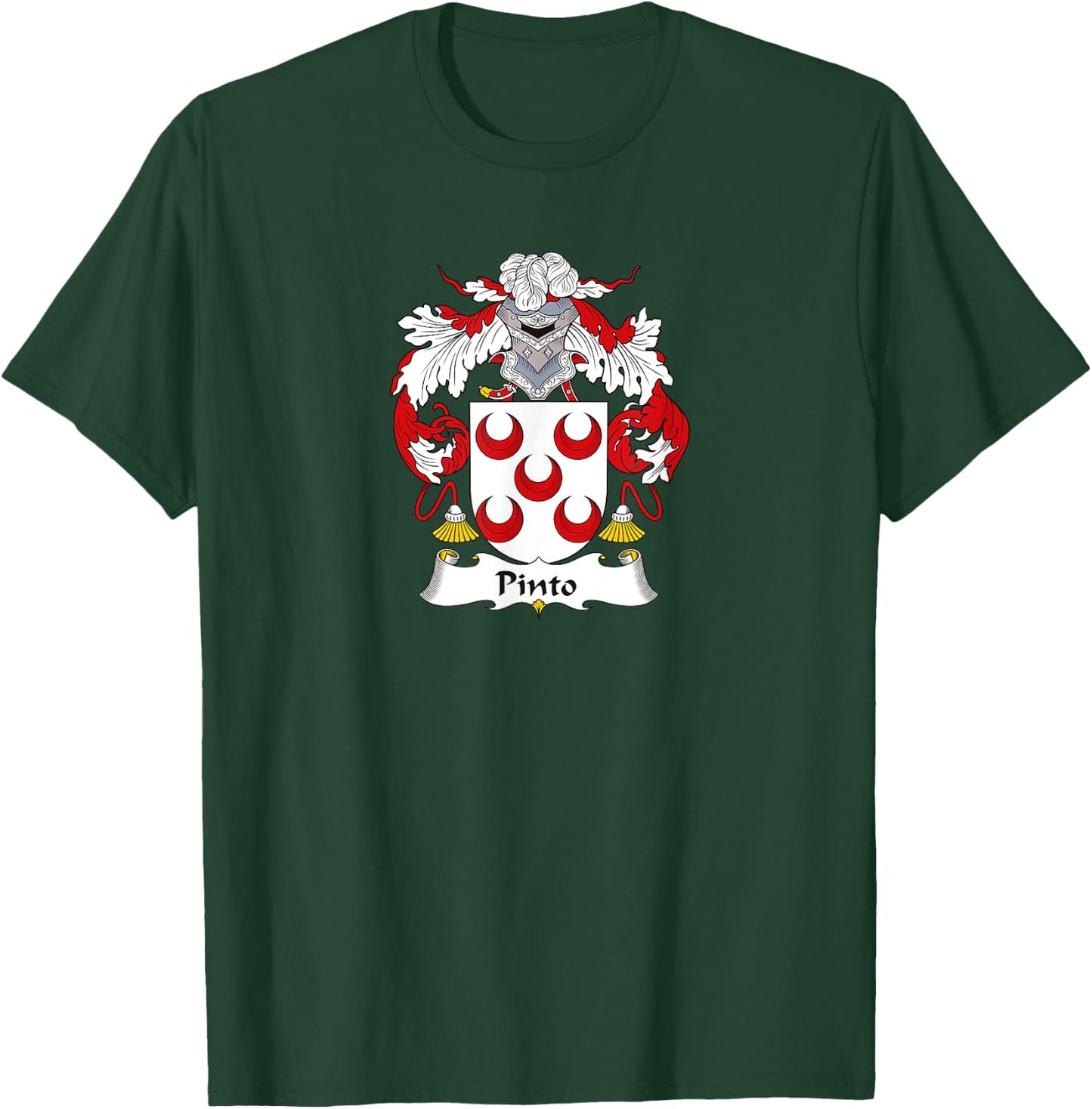 Pinto Coat of Arms - Family Crest T-Shirt - T-Shirt | Forest