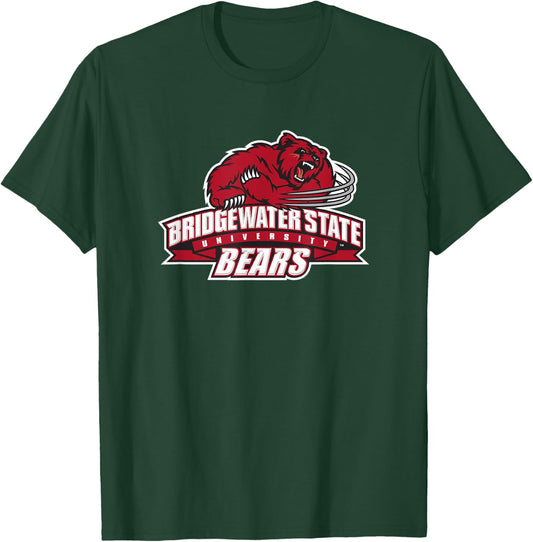 Bridgewater State University BSU Bears Primary Logo T-Shirt - T-Shirt | Forest