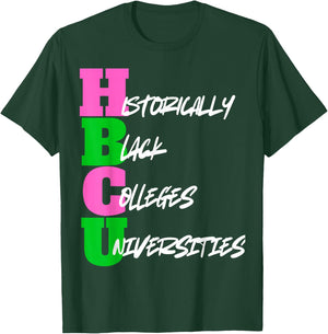 HBCU Pink And Green Historically Black College University T-Shirt - T-Shirt | Forest