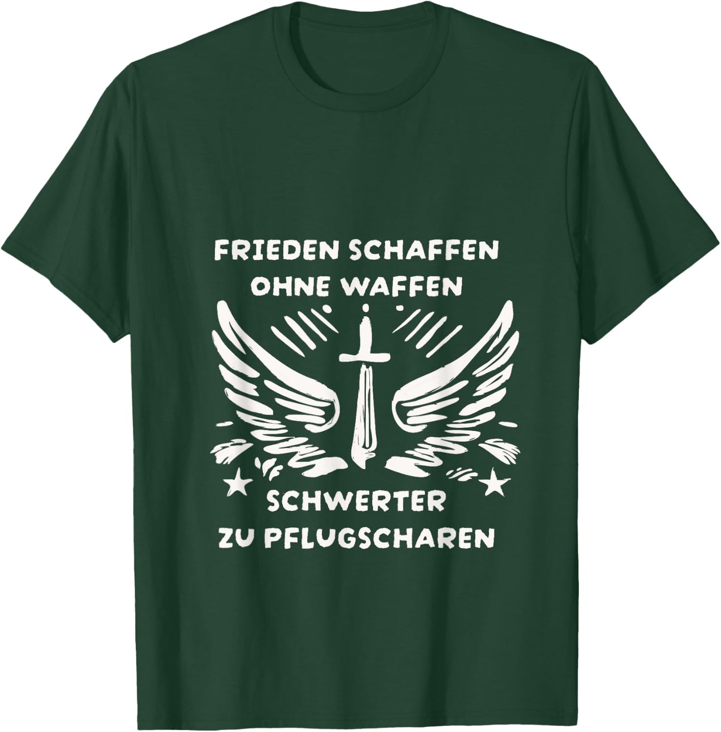 Frieden schaffen ohne Waffen Schwerter zu Pflugscharen T-Shirt - T-Shirt | Forest