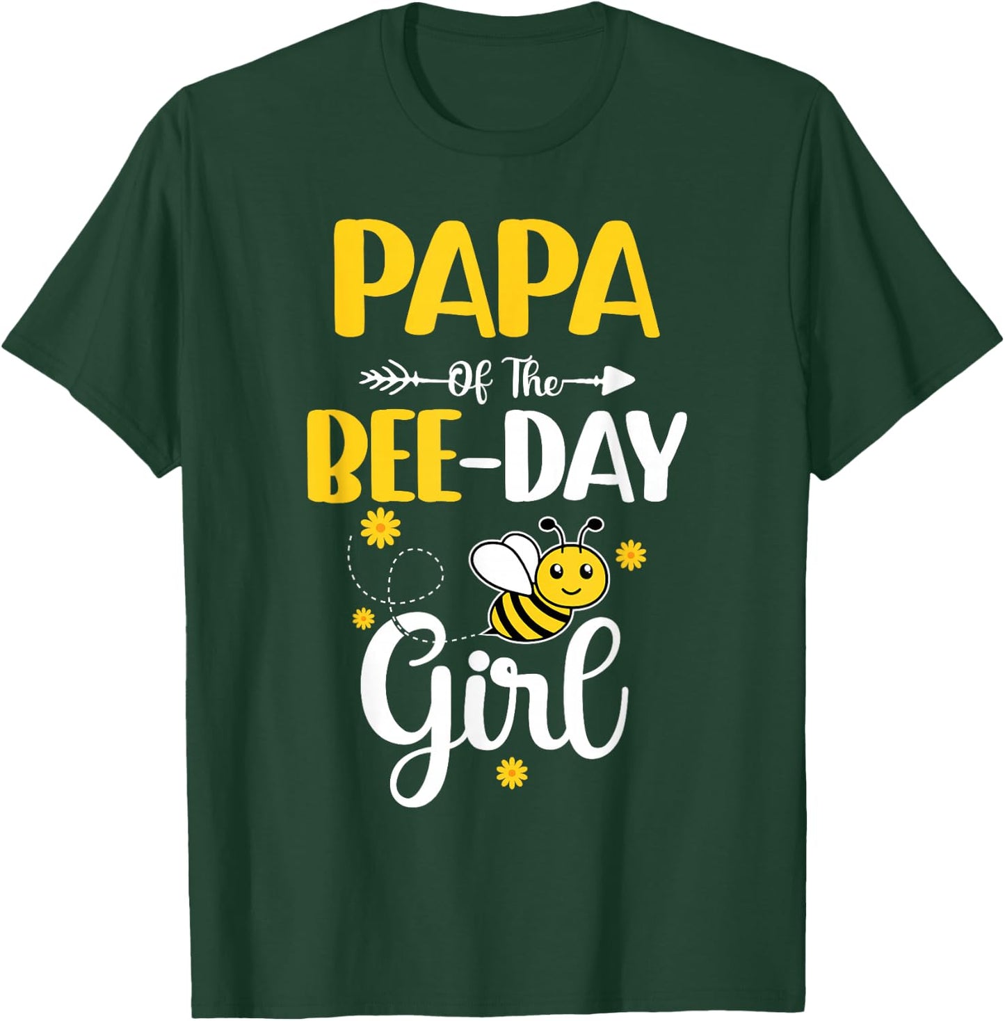 Papa Of The Bee Day Girl Hive Party Matching Birthday T-Shirt - T-Shirt | Forest