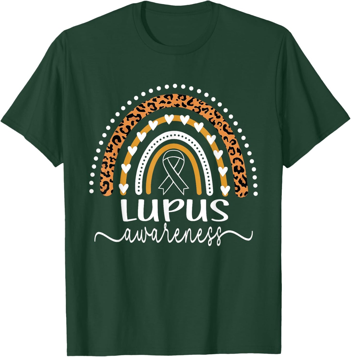 Wear Purple Lupus Awareness Leopard Rainbow men women T-Shirt - T-Shirt | Forest