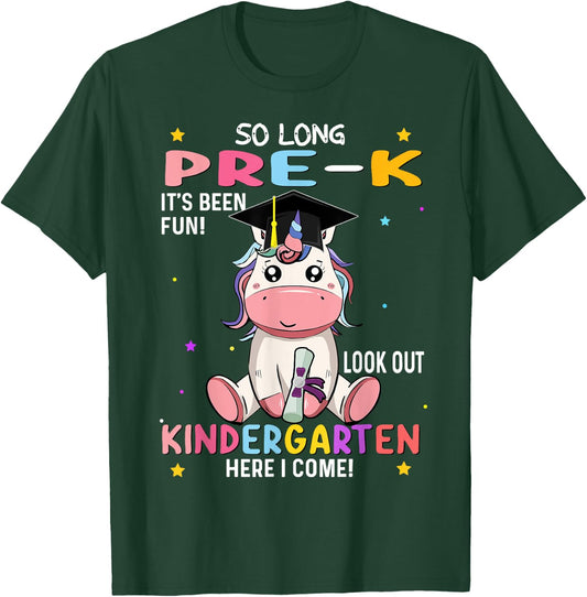 So Long pre k graduation 2025 look out Kindergarten girls T-Shirt - T-Shirt | Forest