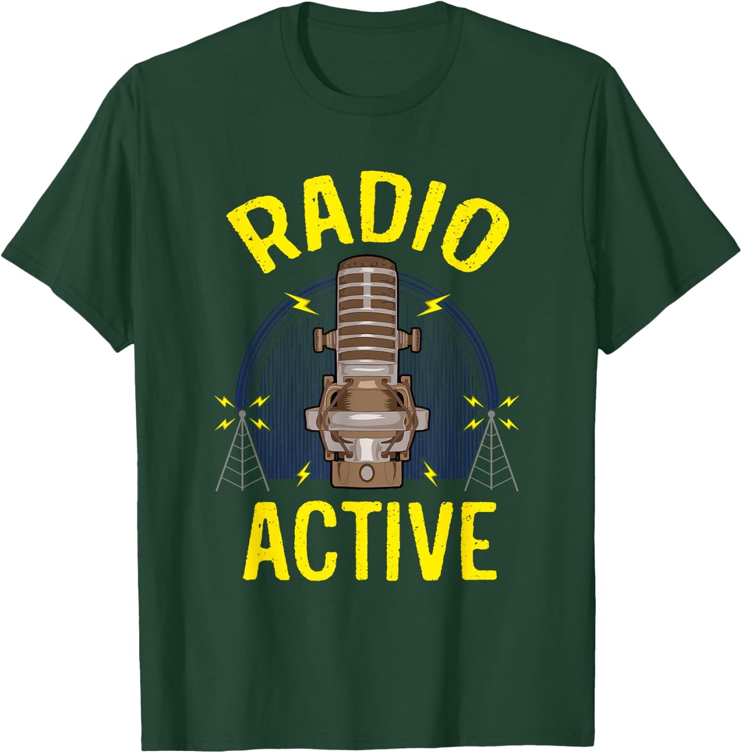 Radio Broadcaster Gift Radioactive Funny DJ Ham Operator T-Shirt - T-Shirt | Forest