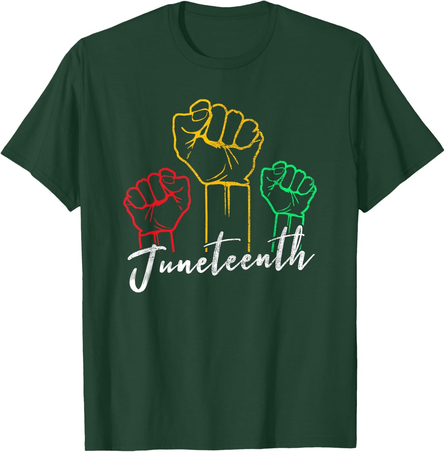 Groovy Juneteenth African American Freedom Black History T-Shirt - T-Shirt | Forest