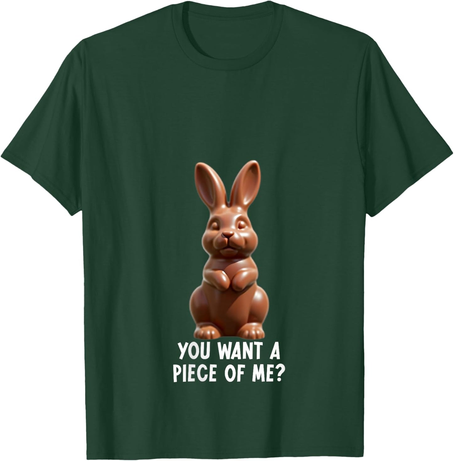 You Want A Piece Of Me? Funny Chocolate Easter Bunny Joke V-Neck T-Shirt - T-Shirt | Forest