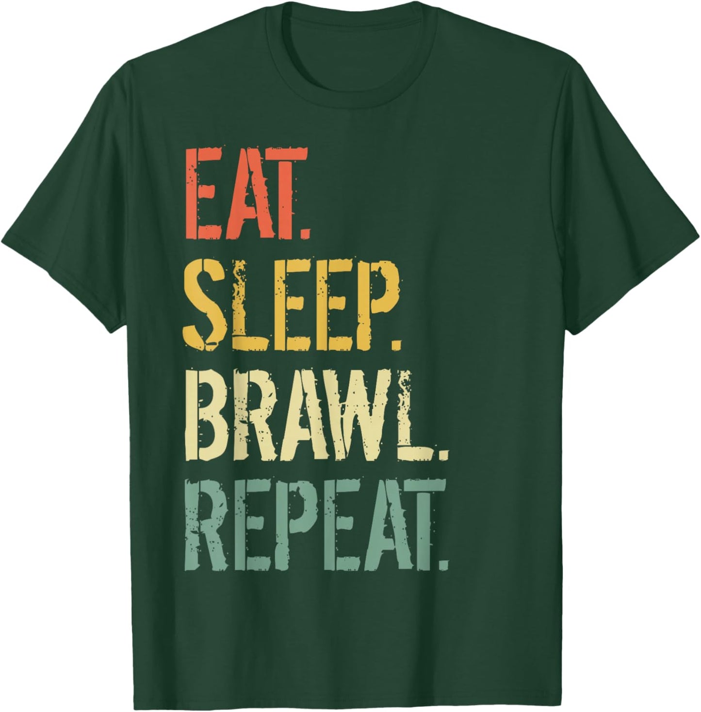 Eat Sleep Brawl Repeat Stars Funny Video Gamer Gaming , Black, S T-Shirt - T-Shirt | Forest