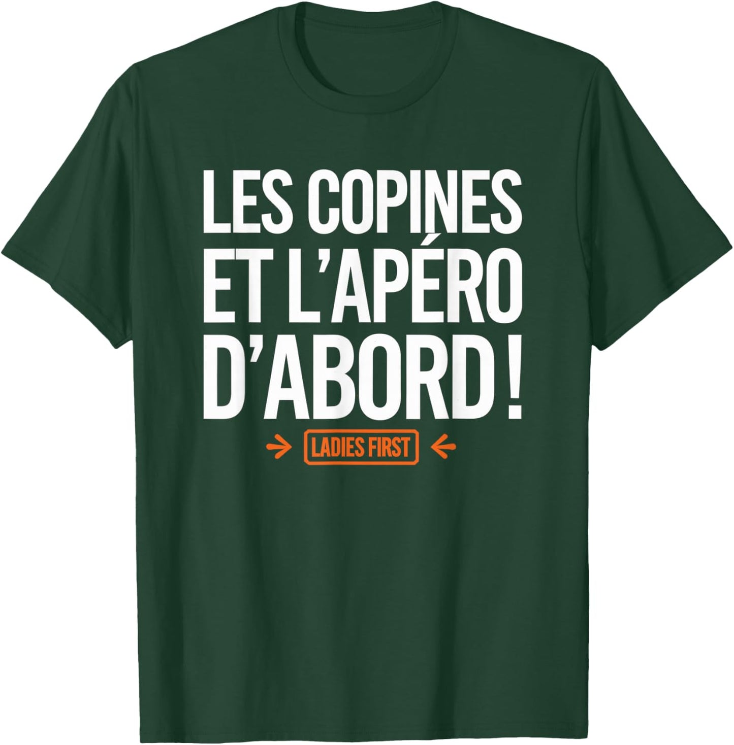 Les Copines et l'Aéro D'Abord Wine Alcohol Women's Aperitif , Black, S T-Shirt - T-Shirt | Forest