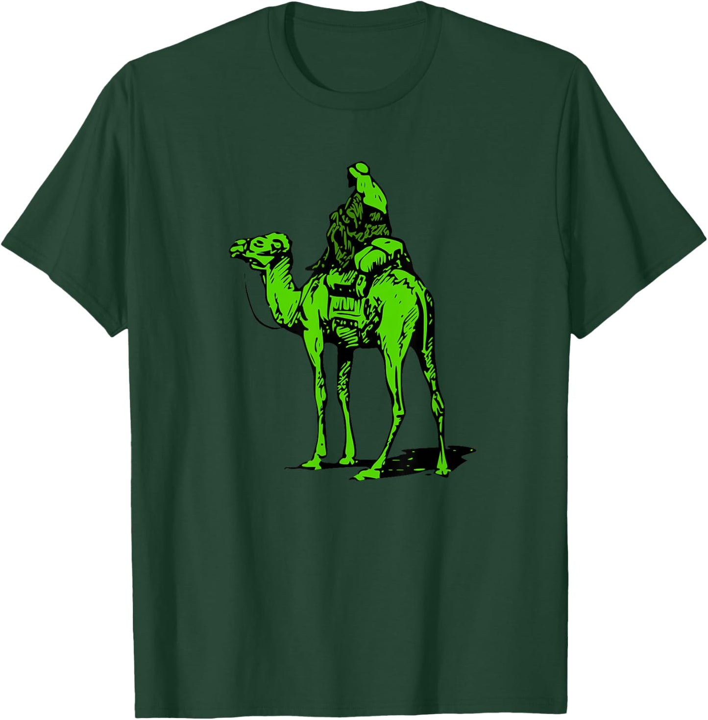 Silk Road Green Camel T-Shirt - T-Shirt | Forest