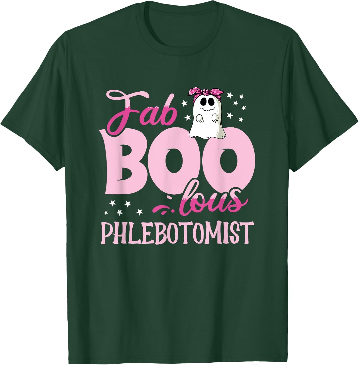 Funny Phlebotomy Nurse Ghost Halloween Phlebotomist T-Shirt - T-Shirt | Forest