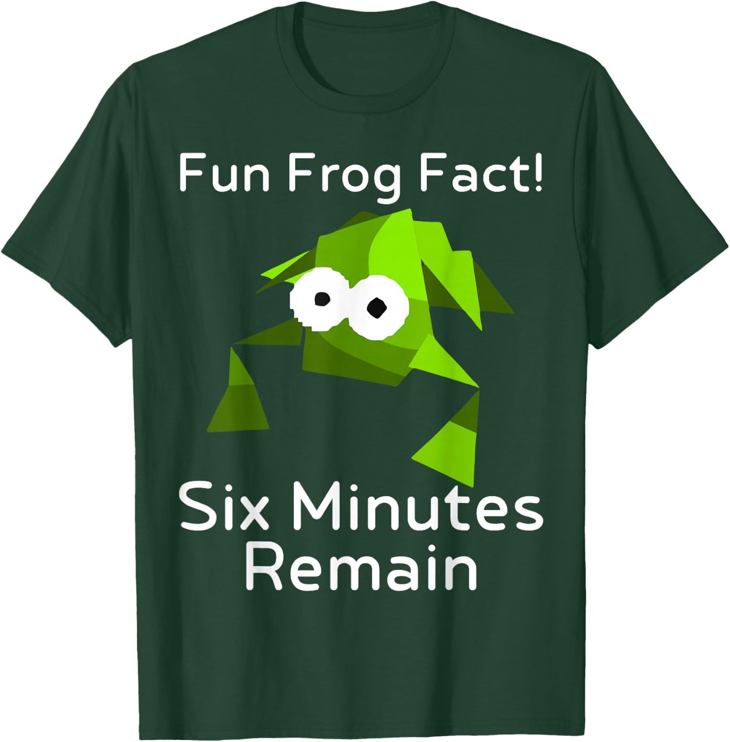 Fun Frog Fact Six Minutes Remain Cursed Frog Meme Brainrot T-Shirt - T-Shirt | Forest