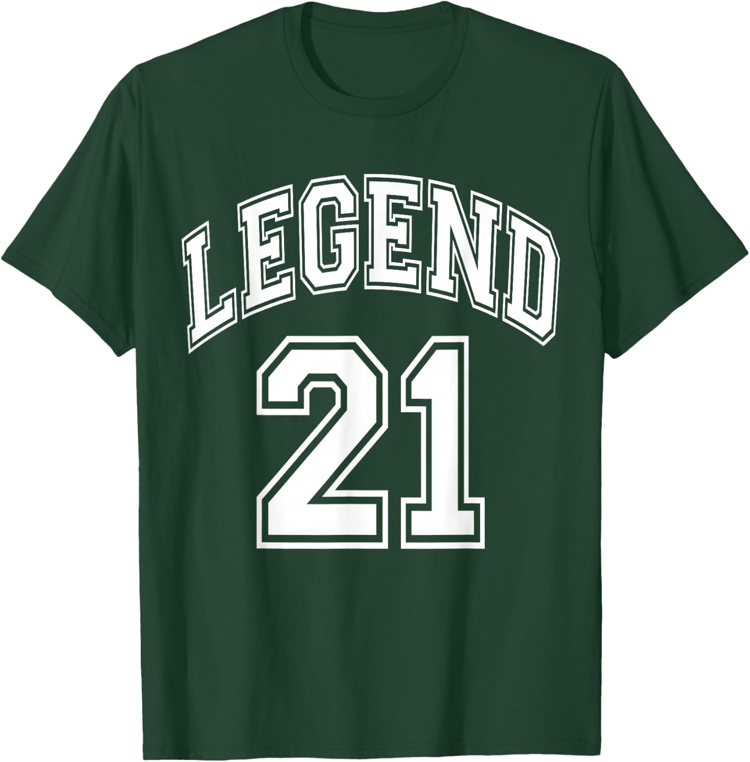 Legend 21 Number Varsity Team - 21st Birthday & 21 Years Old T-Shirt - T-Shirt | Forest