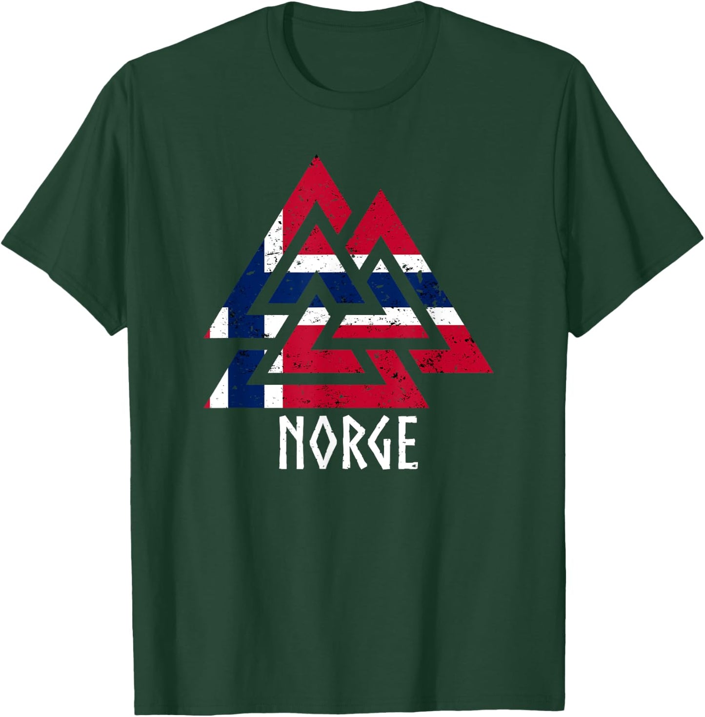 Norwegian Norway Viking Norway Norwegian Flag , Black, S T-Shirt - T-Shirt | Forest