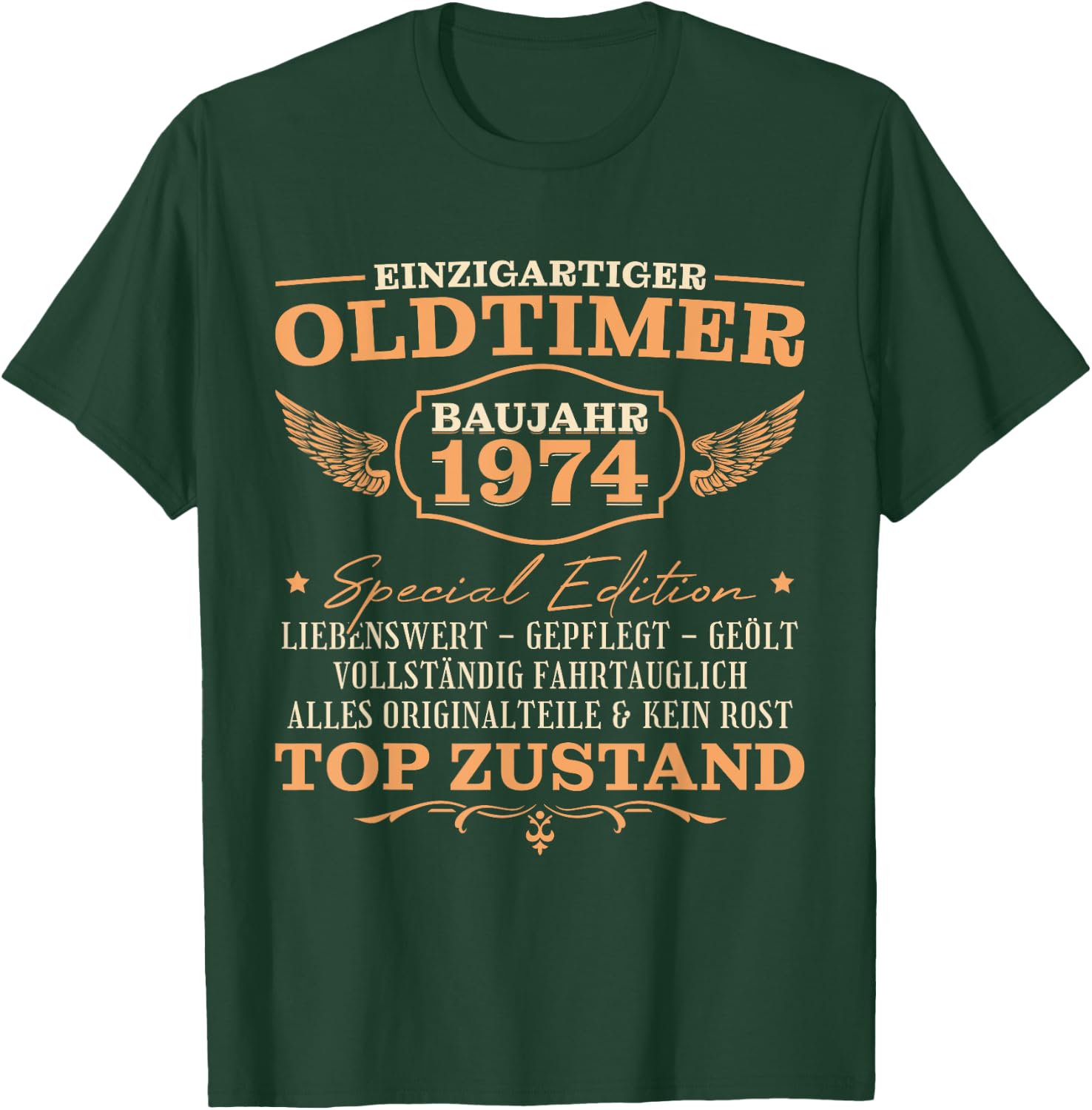 Jahrgang 1974 geboren Oldtimer Vintage 50. Geburtstag T-Shirt - T-Shirt | Forest