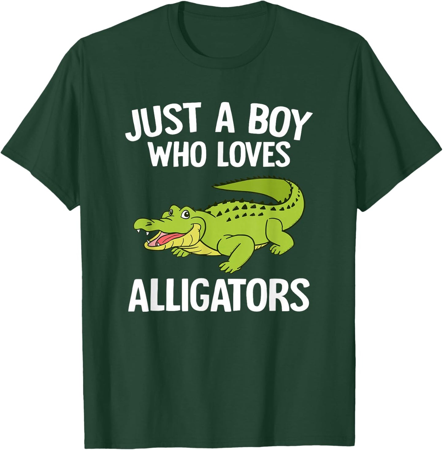 Just A Boy Who Loves Alligators Boys Toddler Crocodile Lover T-Shirt - T-Shirt | Forest