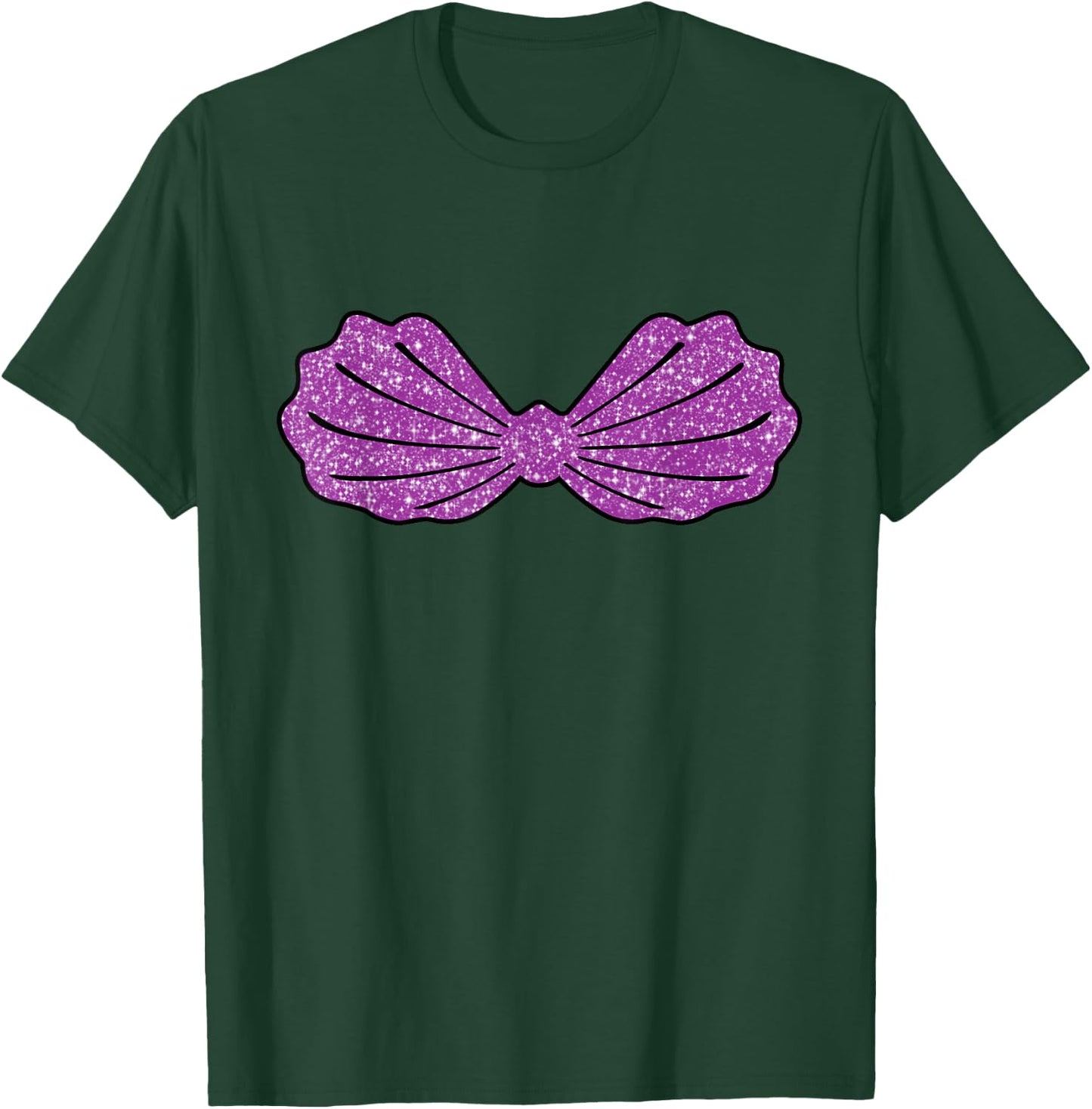 Mermaid purple Sea shell Bra The Mermaid Looks Like Me T-Shirt - T-Shirt | Forest