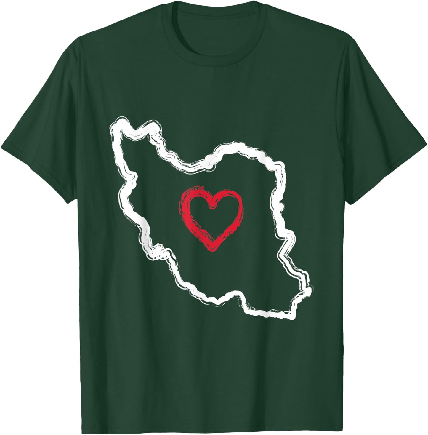 Freier Iran | Karte Herz Symbol | Freiheit Iran Azadi Persisch T-Shirt - T-Shirt | Forest