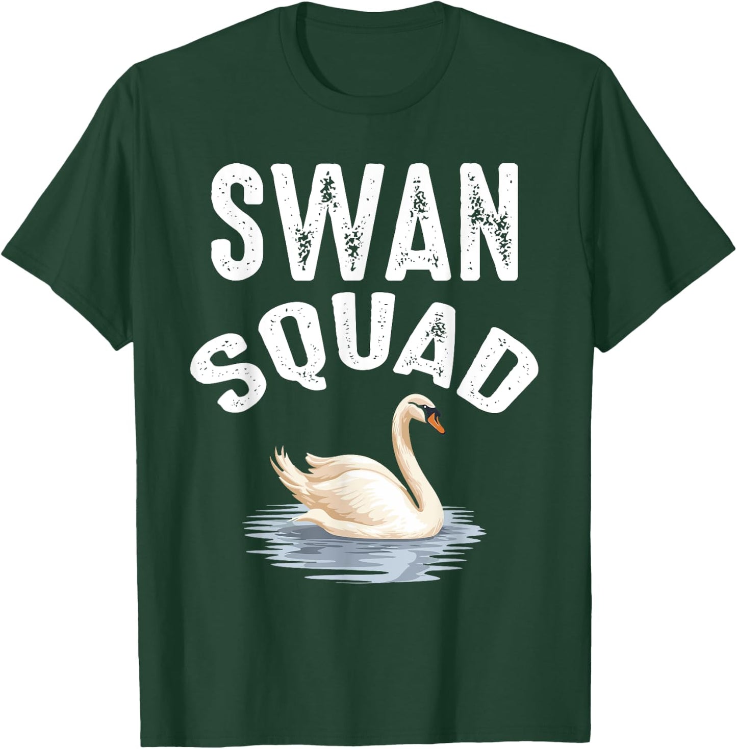 Swan Squad Cool Zoo Animal Lover White Swan Birthday Squad T-Shirt - T-Shirt | Forest