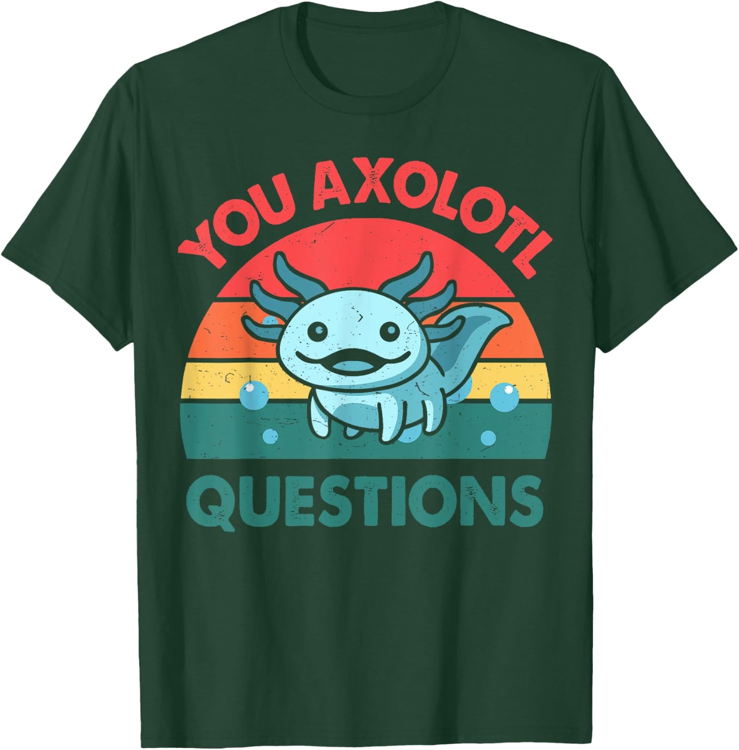 Axolotl-Shirt You Axolotl Questions Cute Costume Kids Men T-Shirt - T-Shirt | Forest