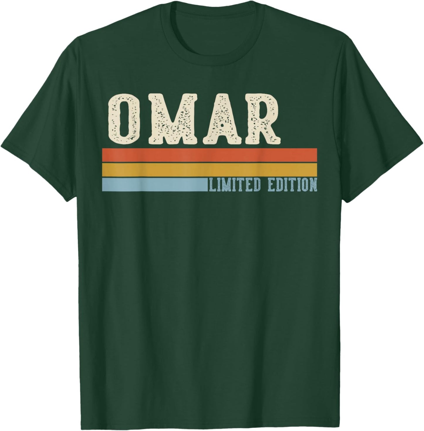 Omar Rétro Vintage Hommes Enfants Garçons Prénom T-Shirt - T-Shirt | Forest