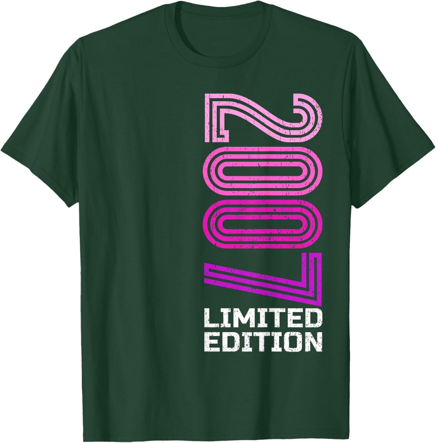 18 years man woman 2007 birthday 18 years limited edition , Black, S T-Shirt - T-Shirt | Forest