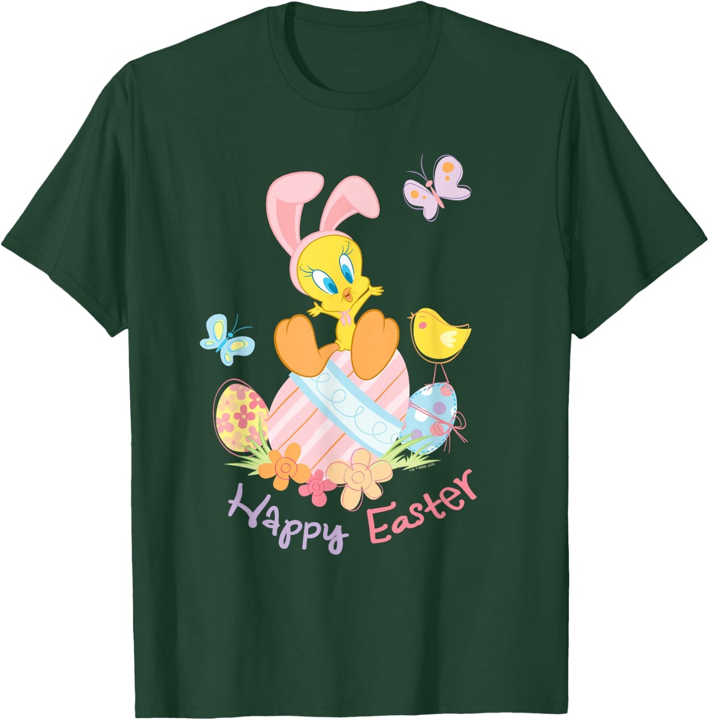 Looney Tunes Happy Easter Tweety With Bunny Ears T-Shirt - T-Shirt | Forest