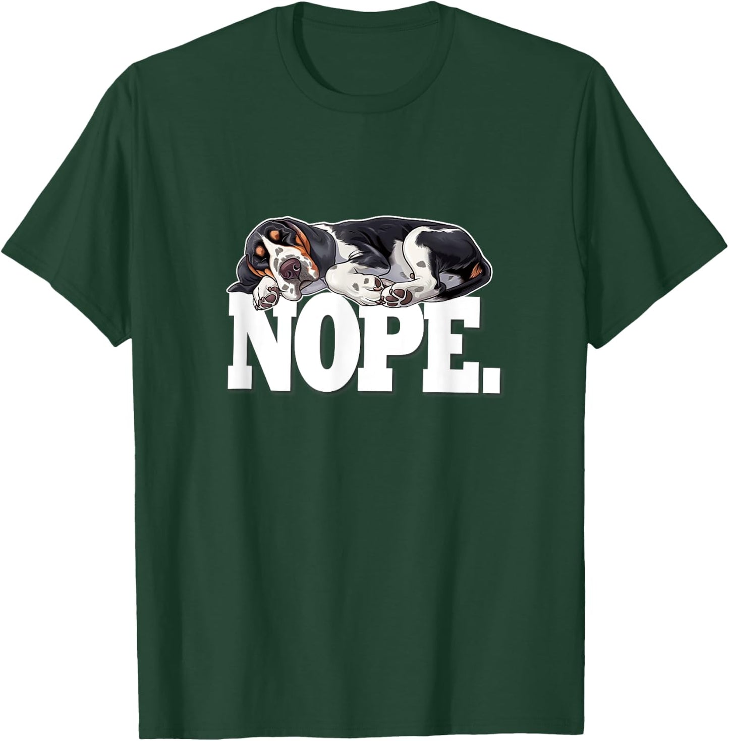 Funny Napping NOPE Bluetick Coonhound Lover T-Shirt - T-Shirt | Forest