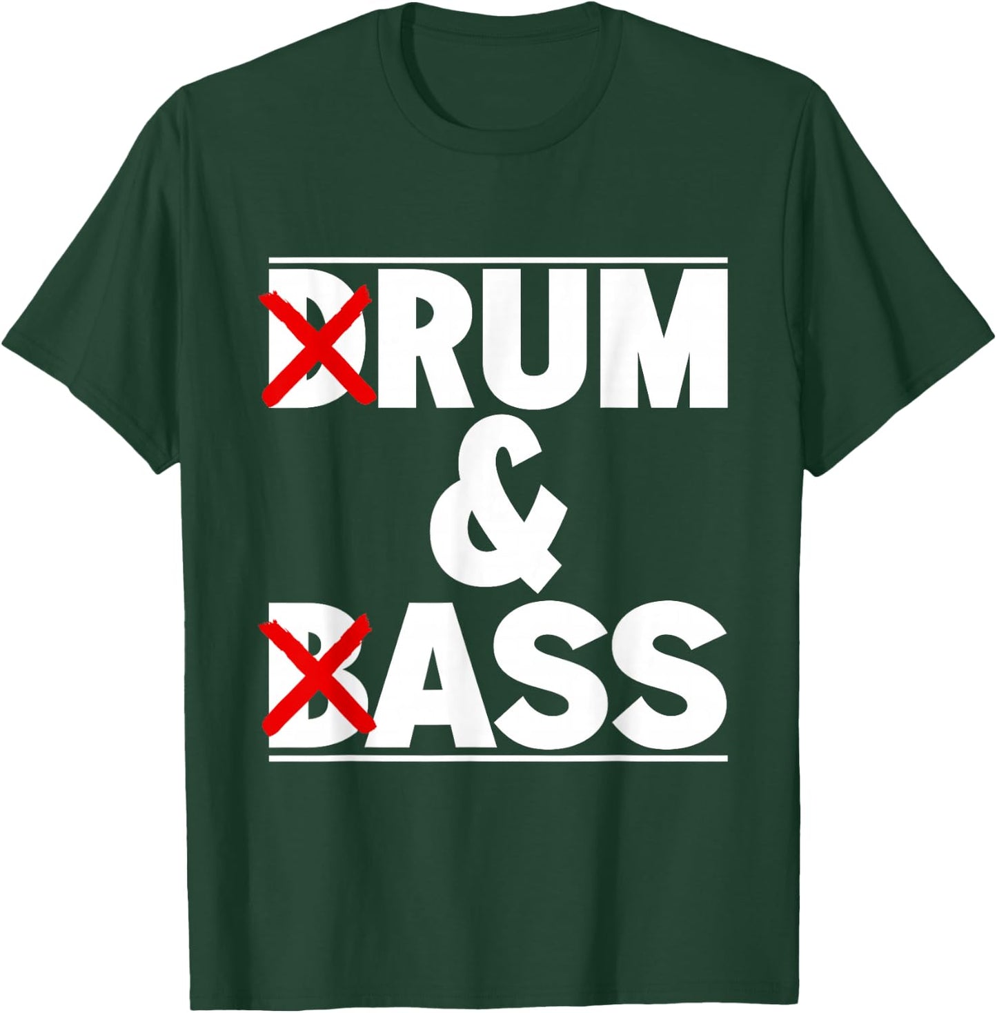 Funny for drum music lovers and bass/rum and ass , Black, S T-Shirt - T-Shirt | Forest